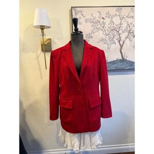 Margon Italy Red Cashmere Blazer Colombo Borgosesia Travel Cashmere Jacket